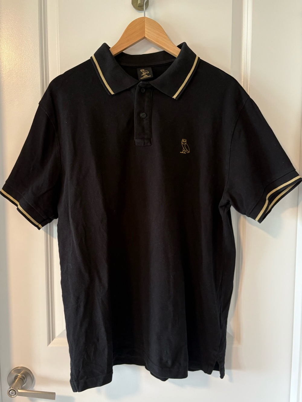 OVO October’s Very Own Black Gold Owl Polo Shirt Men’s Large